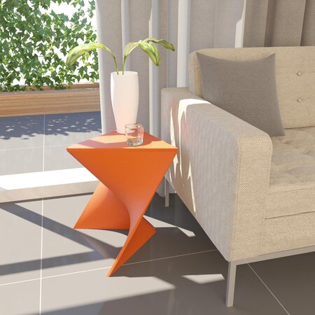 Kd Randolph Modern Side Table, Orange KD2609697